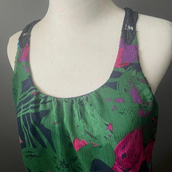 Express Floral Pattern Spaghetti Strap Top - Picture 2 of 5